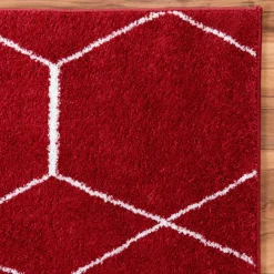 Best Wohnen Designteppich in Rot und Creme - Kermita