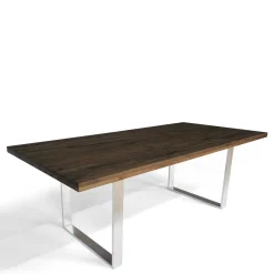 Sale Wohnen Designtisch aus Nussbaum Holz & Edelstahl - Yocha