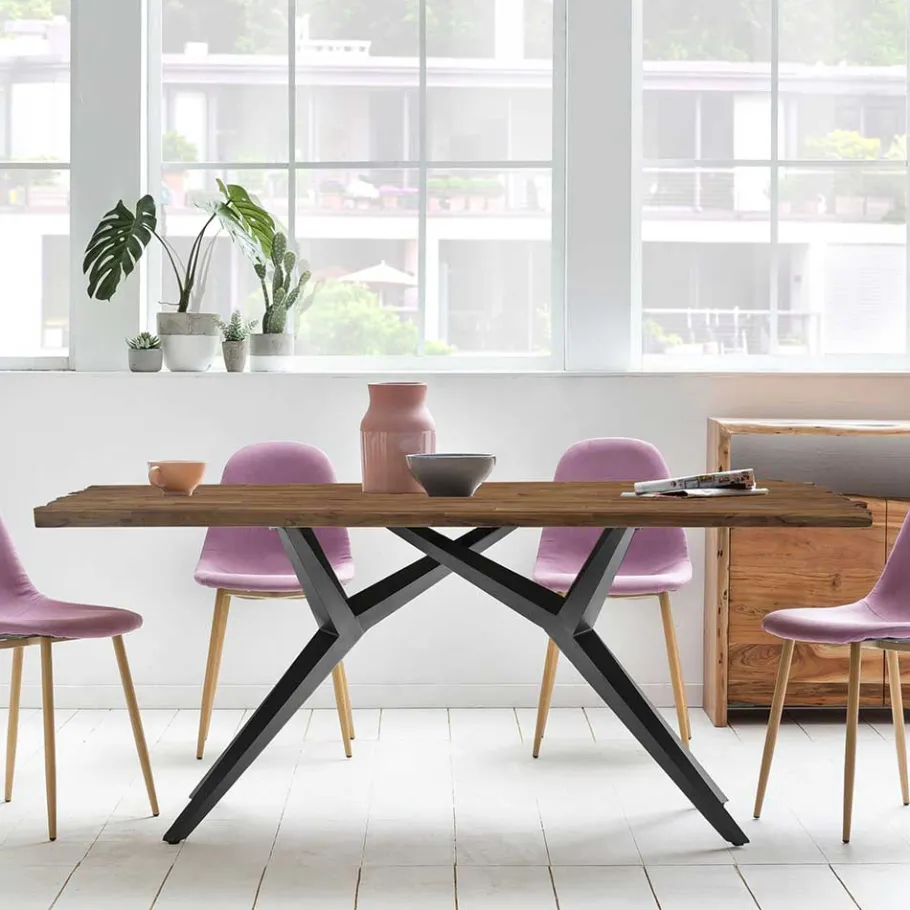Clearance Wohnen Designtisch aus Recyclingholz Teak - Emina