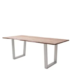 Sale Wohnen Designtisch mit Naturkante Akazie Natur - Cateyna