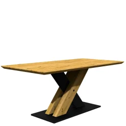 Hot Wohnen Designtisch mit Schweizer Kante aus Eiche massiv - Alexandro