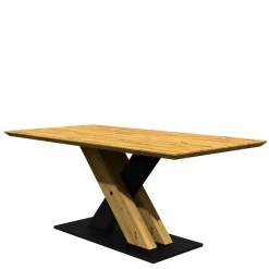Hot Wohnen Designtisch mit Schweizer Kante aus Eiche massiv - Alexandro