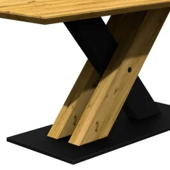 Hot Wohnen Designtisch mit Schweizer Kante aus Eiche massiv - Alexandro