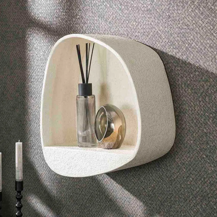 Clearance Wohnen Design-Wandregal in Beige - Mayo