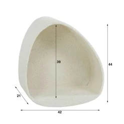 Clearance Wohnen Design-Wandregal in Beige - Mayo