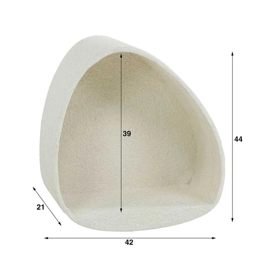 Clearance Wohnen Design-Wandregal in Beige - Mayo