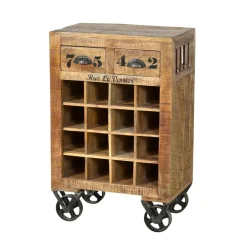 Sale Wohnen Design-Weinregal Indri aus Mangoholz