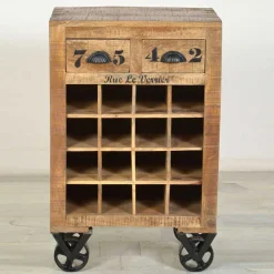 Sale Wohnen Design-Weinregal Indri aus Mangoholz