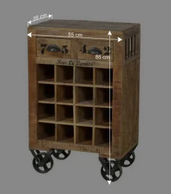 Sale Wohnen Design-Weinregal Indri aus Mangoholz
