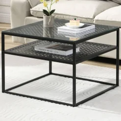 Discount Wohnen Design-Wohnzimmertisch in Schwarz - Panfreda