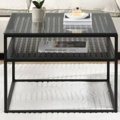 Discount Wohnen Design-Wohnzimmertisch in Schwarz - Panfreda
