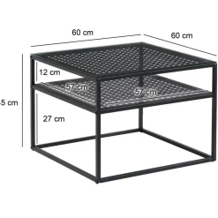 Discount Wohnen Design-Wohnzimmertisch in Schwarz - Panfreda