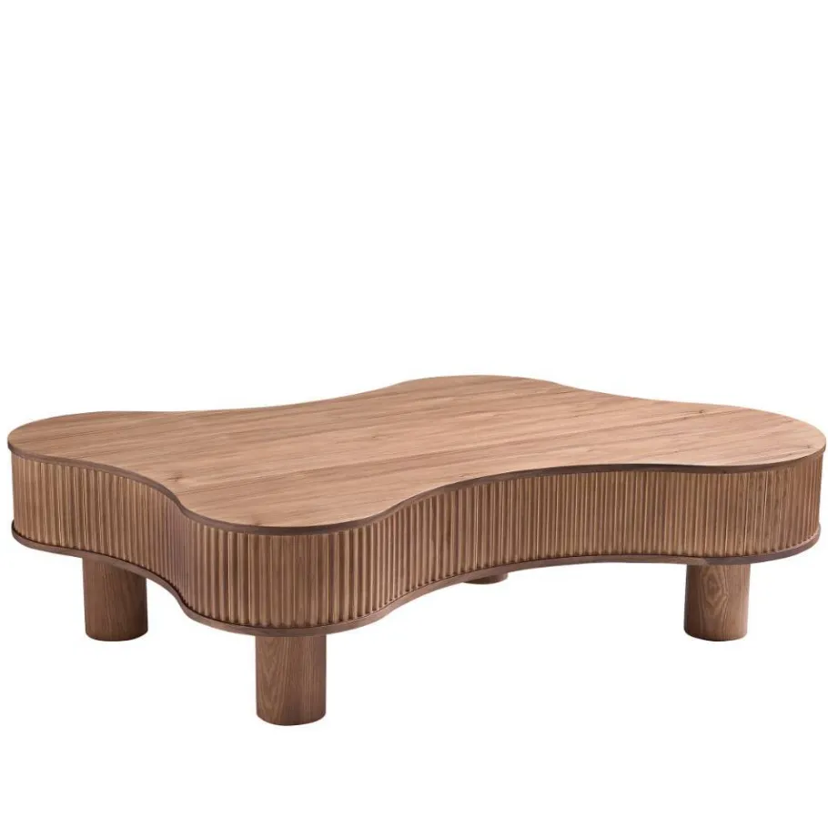 New Wohnen Design-Wohnzimmertisch in Walnuss Furnier - Foliage