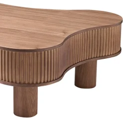 New Wohnen Design-Wohnzimmertisch in Walnuss Furnier - Foliage