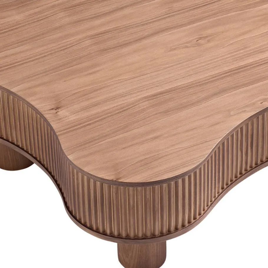 New Wohnen Design-Wohnzimmertisch in Walnuss Furnier - Foliage