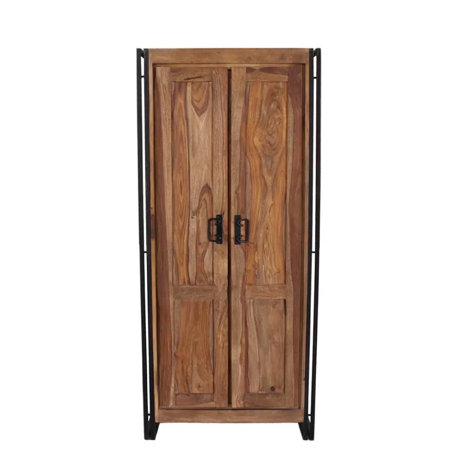 Best Wohnen Dielenkleiderschrank Mendoza aus Akazie Massivholz
