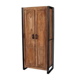 Best Wohnen Dielenkleiderschrank Mendoza aus Akazie Massivholz