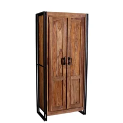 Best Wohnen Dielenkleiderschrank Mendoza aus Akazie Massivholz