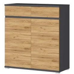 Discount Wohnen Dielenmöbel Set in Dekor Wildeiche - Orsecca (vierteilig)