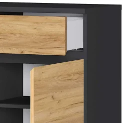 Discount Wohnen Dielenmöbel Set in Dekor Wildeiche - Orsecca (vierteilig)