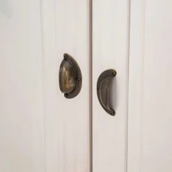 New Wohnen Dielenschrank in Weiß mit Grau - Lucasario