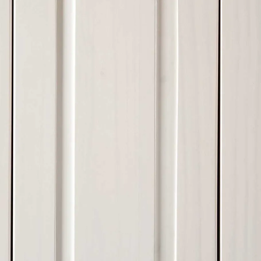 New Wohnen Dielenschrank in Weiß mit Grau - Lucasario