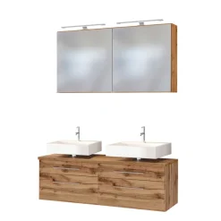 Discount Wohnen Doppel Unterbeckenschrank Set - Userina (dreiteilig)