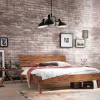 Wohnen Doppelbett aus Akazie mit Antik Finish - Caleena
