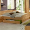 Clearance Wohnen Doppelbett Bordeaux aus Erle Teilmassiv