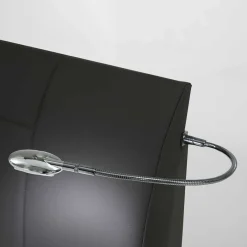 Hot Wohnen Doppelbett Elburg mit Polsterkopfteil in Grau Braun