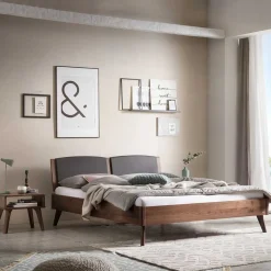 Best Wohnen Doppelbett Gestell aus Nussbaum geölt - Carloletta