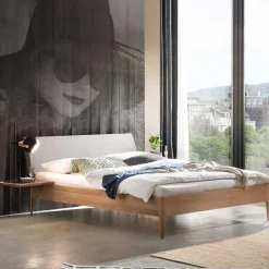 Best Wohnen Doppelbett in Eiche Hell und Grau - Tuva