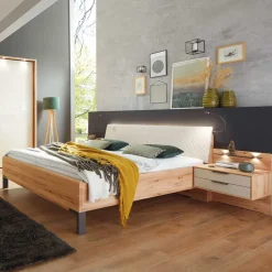 Best Wohnen Doppelbett Kombi mit Nachtkommoden - Krofun (dreiteilig)