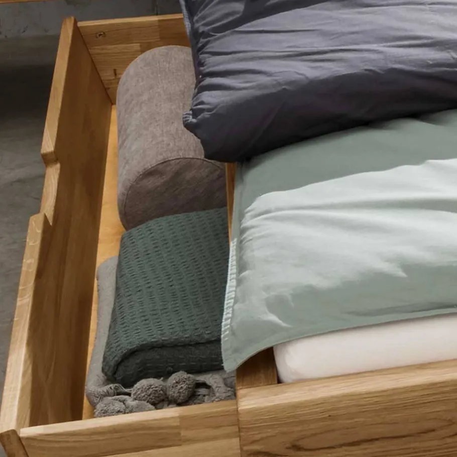 Sale Wohnen Doppelbett mit Nachtkonsolen Set - Aryvano (dreiteilig)