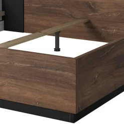 Discount Wohnen Doppelbett ohne Bodenfreiheit mit Kopfteil - Prabhaa