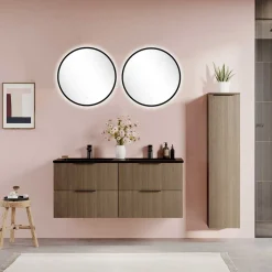 Sale Wohnen Doppel-Waschplatz mit Lichtspiegeln Set - Ucaida (dreiteilig)