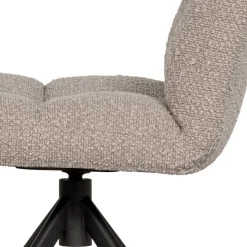Discount Wohnen Drehbarer Polsterstuhl aus Boucle Stoff in Beige - Magan