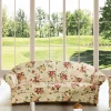 New Wohnen Dreisitzer Couch mit Rosen Stoffbezug - Bracas