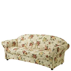 New Wohnen Dreisitzer Couch mit Rosen Stoffbezug - Bracas