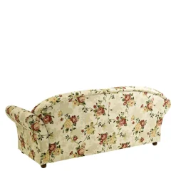 New Wohnen Dreisitzer Couch mit Rosen Stoffbezug - Bracas