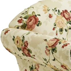 New Wohnen Dreisitzer Couch mit Rosen Stoffbezug - Bracas