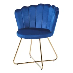 Sale Wohnen Dunkelblaue Muschelstühle aus Samt - Ryan (2er Set)