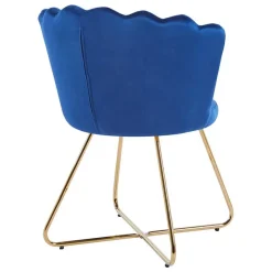 Sale Wohnen Dunkelblaue Muschelstühle aus Samt - Ryan (2er Set)