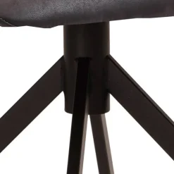 Best Wohnen Dunkelbrauner Tischsessel aus Microfaser - Domiano