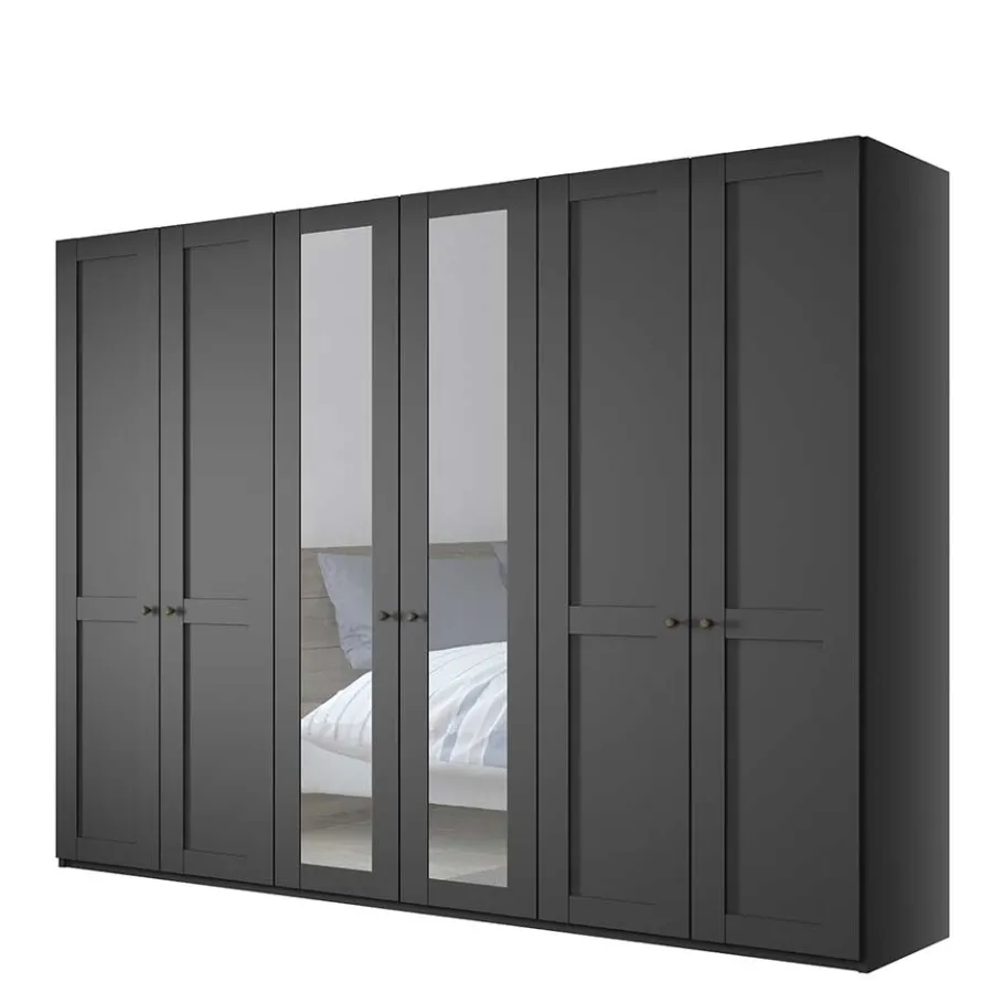 Sale Wohnen Dunkelgrauer Kleiderschrank 6-türig - Mataram I