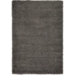 Wohnen Dunkelgrauer Teppich mit Hochflor - Rosarios