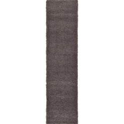 Wohnen Dunkelgrauer Teppich mit Hochflor - Rosarios