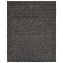 Wohnen Dunkelgrauer Teppich mit Hochflor - Rosarios