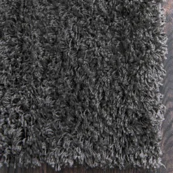Wohnen Dunkelgrauer Teppich mit Hochflor - Rosarios
