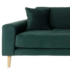Sale Wohnen Dunkelgrünes Samtsofa mit zwei Kissen - Tangona